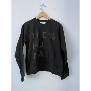 Everlane The 100% Human Typography Sweatshirt in Black Size Medium NWOT